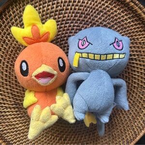 Tomy Pokémon Set of 2 Plush “Banette” “Torchic” Pokemon Characters